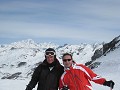 skiën met Andrea in Val Thorens met zicht op de Mo