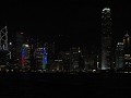 avondzicht vanuit Kowloon op Hong Kong city