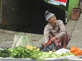 groenteverkoopster Ravangla zondagmarkt