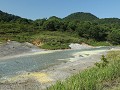 Shimokita schiereiland, kleurrijke minerale rivier