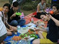 Tat Kuang Si, locale jeugd komt hier picknicken op