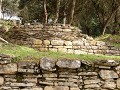 Kuélap archeologische site, huisjes met versierde 