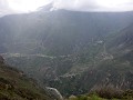 Colca Canyon, Mirador de Tapay, uitzicht op dorpen