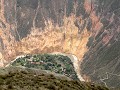 Colca Canyon, Mirador San Miguel, uitzicht op dorp