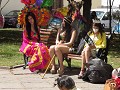 Cusco - wachten voor fotoshoot op stadspleintje