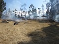 Huancayo, quarantaine, afbranden van het gras rond