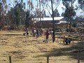 Huancayo, quarantaine, omheining wordt geplaatst d