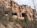 Gila Cliff Dwellings NM, 7 grote grotten met oude 