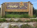 Alaska Highway, aan Grens Canada - US