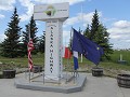 uiteinde van de Alaska Highway aan Delta Junction