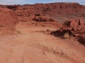 Moab, Shafer Trail, onverharde weg in de canyon