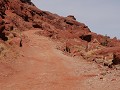Moab, Shafer Trail, onverharde weg in de canyon 