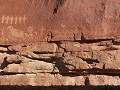 Moab, Potash Road, wand met petrogliefen 