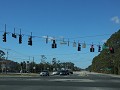 onderweg in Florida, verkeerslichten hangen overal