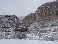 sneeuw onderweg in Utah, langs US191