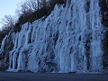 Blue Ridge Parkway, bevroren rotswanden