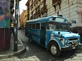 De microbussen van La Paz wringen zich door de sma