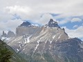 Uitzicht op de Cuernos del Paine