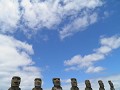 Ahu Akivi, hier staan de enige moai die richting z