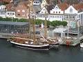 Schitterend uitzicht vanaf de boot op Travemünde