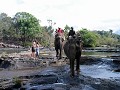 Vanuit onze bungalow zicht op de olifanten