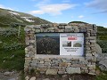 Begin van de zware wandeling naar de Gaustatoppen 