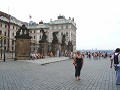 Katrina out the front of Prague castle. There were