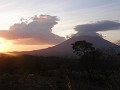zonsondergang bij de Concepcion vulkaan op het eil