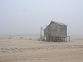 Strandhuisjes = risky business met de storm die er