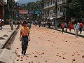 Zo zien de straten van Kathmandu eruit na een beto