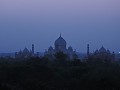 Agra - Taj Mahal - By night vanop het dakterras va
