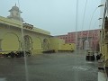 Jaipur - Stadspaleis - ... met hevige regen