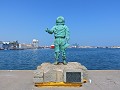 Veracruz - Standbeeld voor de duikers die de haven