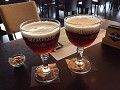 In de bekende brasserie van Westmalle, 2km vd brou