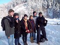 Dobrinishte: a bunch of volunteers going for a wal