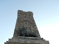 The Shipka monument on the top of the mountain. To