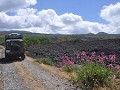 weg van de weg naar de lava van de ETNA