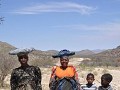 Herero familie, tussen Opuwo en Khowarib