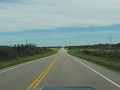 En de lange eindeloze wegen in Saskatchewan