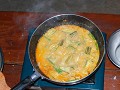 De chickencurry (beetje pikant)
