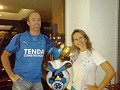 with the Cruzeiro mascot, 