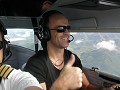 in the plane with instructor André 