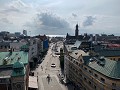 Zicht over Helsingborg en in de verte Denemarken