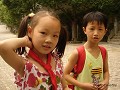 China provincie Guizhou:Zhenyuan; schoolkinderen o