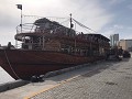 Dubai Old Deira, de houten uitgewerkte boten van v