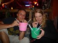 Kate and Travis show us how to drink a bucket prop