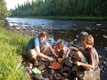 Koken IN de rivier