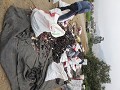 Lokale boeren sorteren en verpakken donker paarse 
