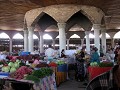 Central hall of the bazaar with vegetables and spi