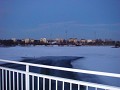zicht op rivier in Oulu